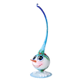 Jovial Azure Sentry | Hand-Painted Glass Ornament | Blubom 2025-030