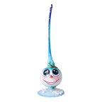 Jovial Azure Sentry | Hand-Painted Glass Ornament | Blubom 2025-030