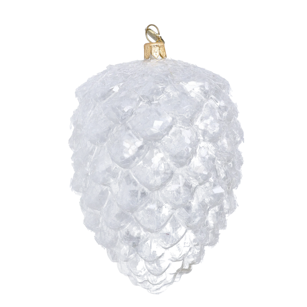 Arctic Peak Silence | Hand-Painted Glass Ornament | Blubom 2025-031