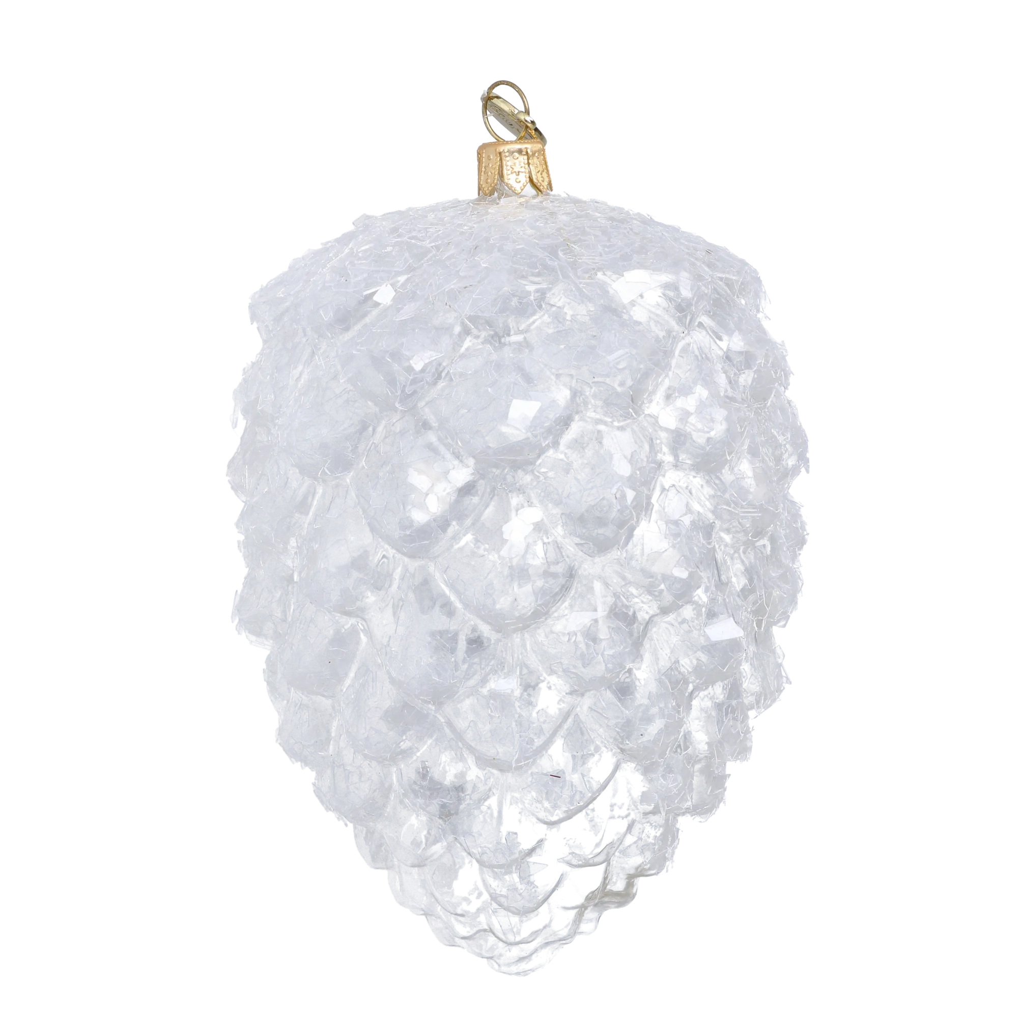 Arctic Peak Silence | Hand-Painted Glass Ornament | Blubom 2025-031