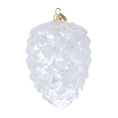 Load image into Gallery viewer, Ice Crystal Cone Ornament Handmade Glass Christmas ornament 2025-031
