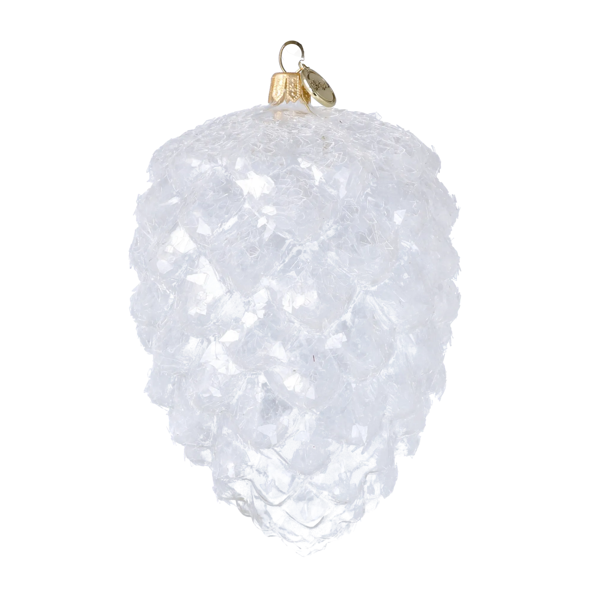 Arctic Peak Silence | Hand-Painted Glass Ornament | Blubom 2025-031