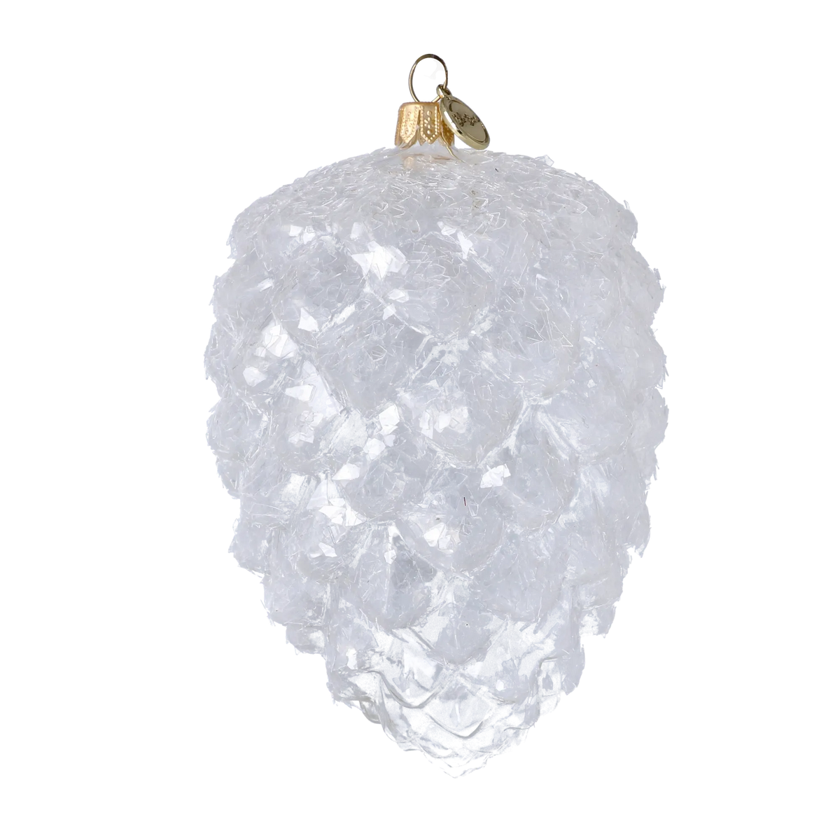 Arctic Peak Silence | Hand-Painted Glass Ornament | Blubom 2025-031