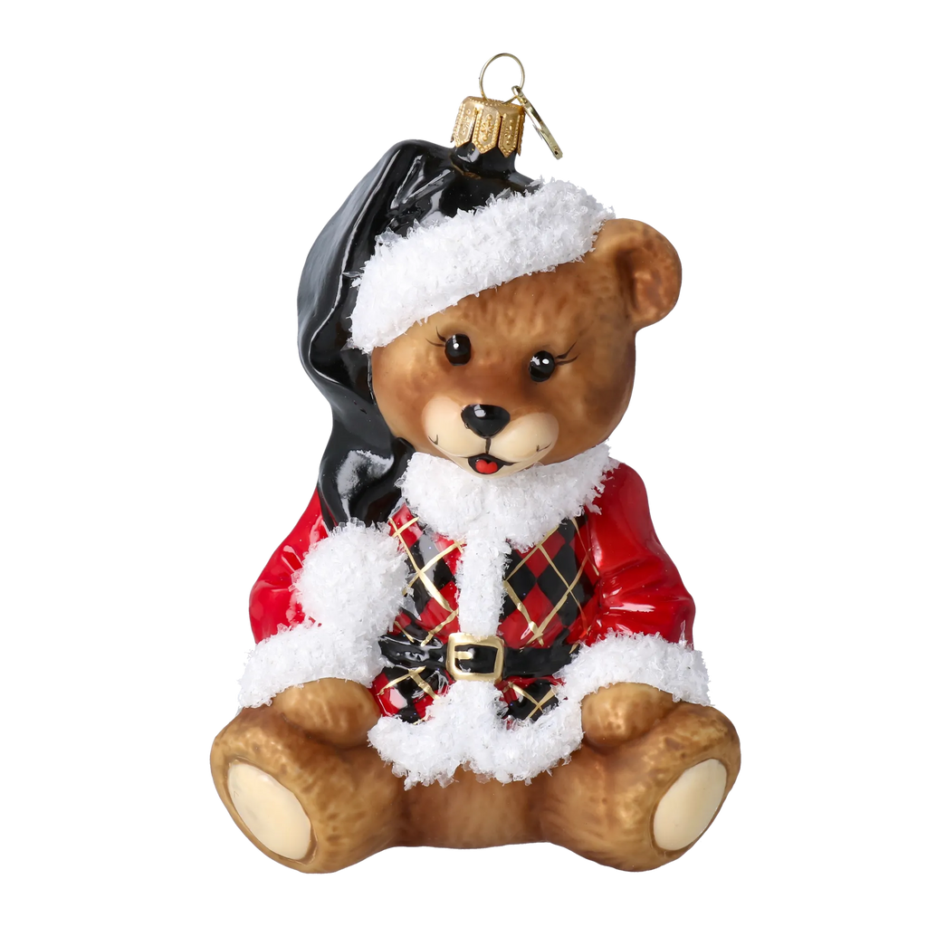 Gentle Midnight Companion | Hand-Painted Glass Ornament | Blubom 2025-032