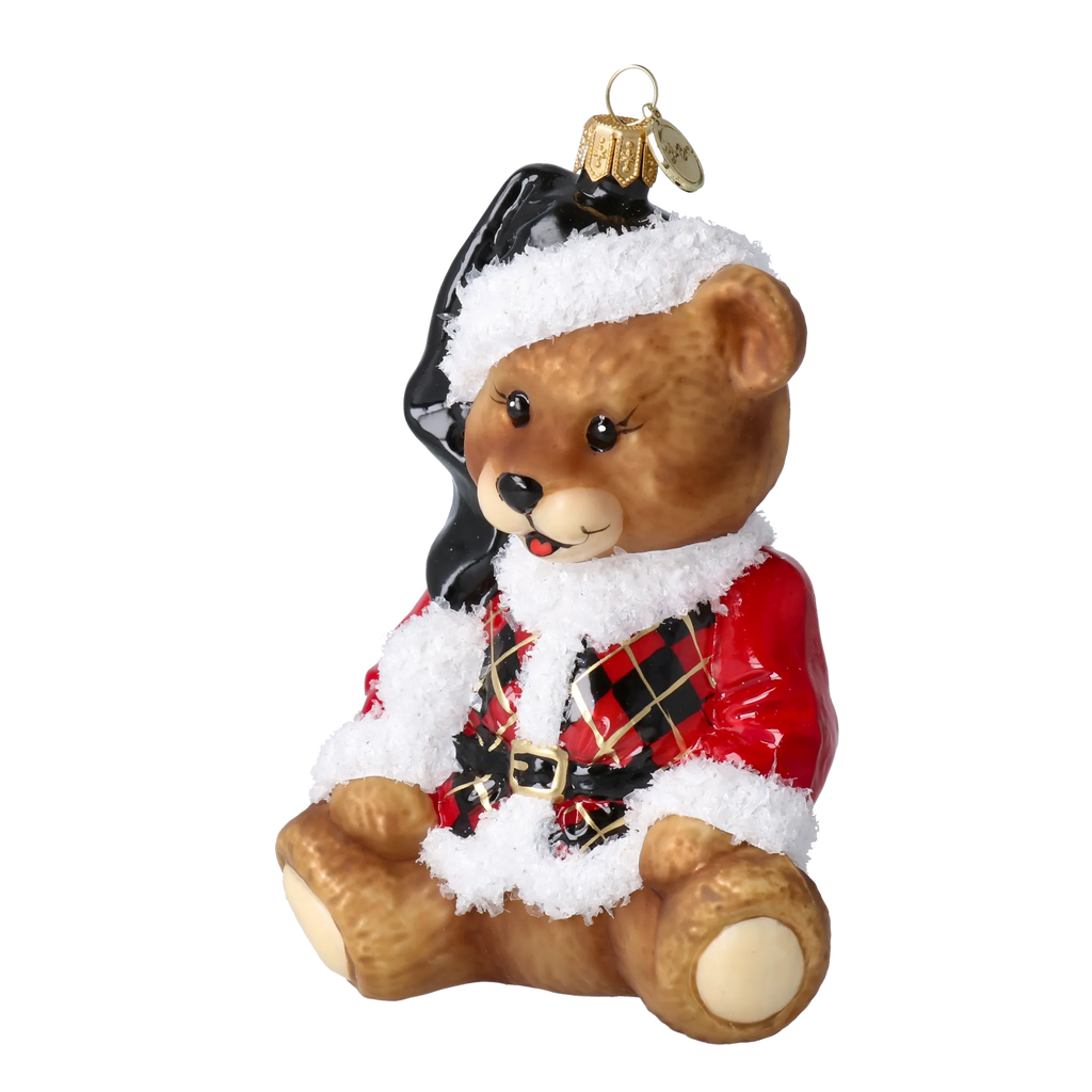Gentle Midnight Companion | Hand-Painted Glass Ornament | Blubom 2025-032