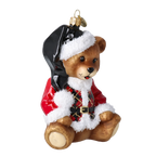 Gentle Midnight Companion | Hand-Painted Glass Ornament | Blubom 2025-032