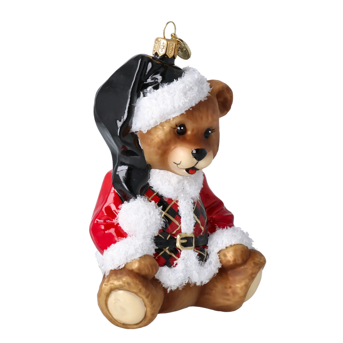 Gentle Midnight Companion | Hand-Painted Glass Ornament | Blubom 2025-032