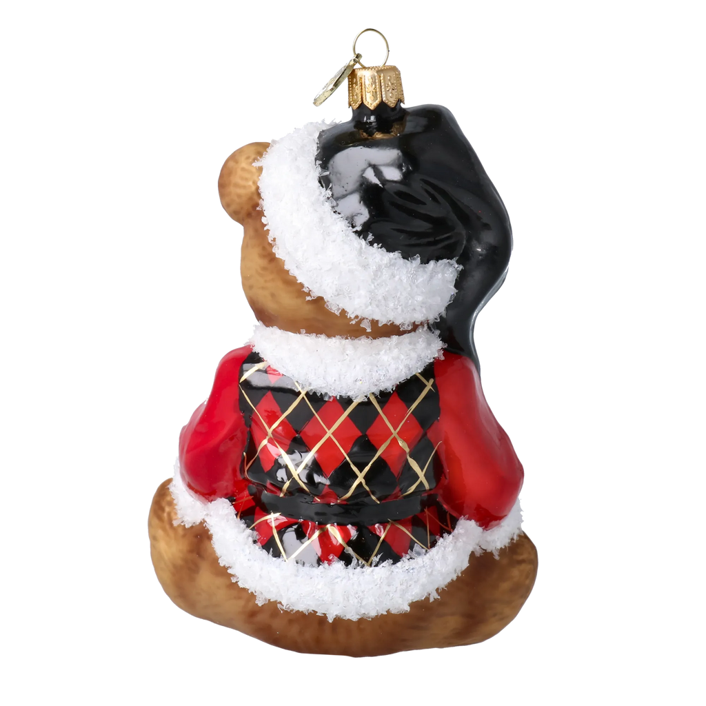 Gentle Midnight Companion | Hand-Painted Glass Ornament | Blubom 2025-032