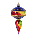 Cobalt Revelry Pulse | Hand-Painted Glass Ornament | Blubom 2025-038