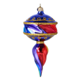 Load image into Gallery viewer, Cobalt Revelry Pulse | Hand-Painted Glass Ornament | Blubom 2025-038
