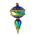 Load image into Gallery viewer, Cobalt Revelry Pulse | Hand-Painted Glass Ornament | Blubom 2025-038
