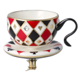 Load image into Gallery viewer, Enchanted Teacup Tea cup Ornament Handmade Glass Christmas ornament
