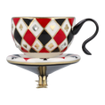 Load image into Gallery viewer, Enchanted Teacup Tea cup Ornament Handmade Glass Christmas ornament
