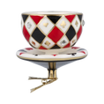 Load image into Gallery viewer, Enchanted Teacup Tea cup Ornament Handmade Glass Christmas ornament

