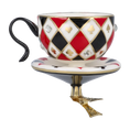 Load image into Gallery viewer, Enchanted Teacup Tea cup Ornament Handmade Glass Christmas ornament
