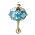 Azure Sovereign Zenith | Hand-Painted Glass Ornament | Blubom 2025-046