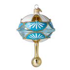 Azure Sovereign Zenith | Hand-Painted Glass Ornament | Blubom 2025-046