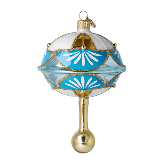 Drop Blue Ice Crystal Star Handmade Glass Christmas ornament 2025-046