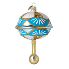 Azure Sovereign Zenith | Hand-Painted Glass Ornament | Blubom 2025-046