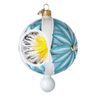 Azure Solar Zenith | Hand-Painted Glass Ornament | Blubom 2025-048