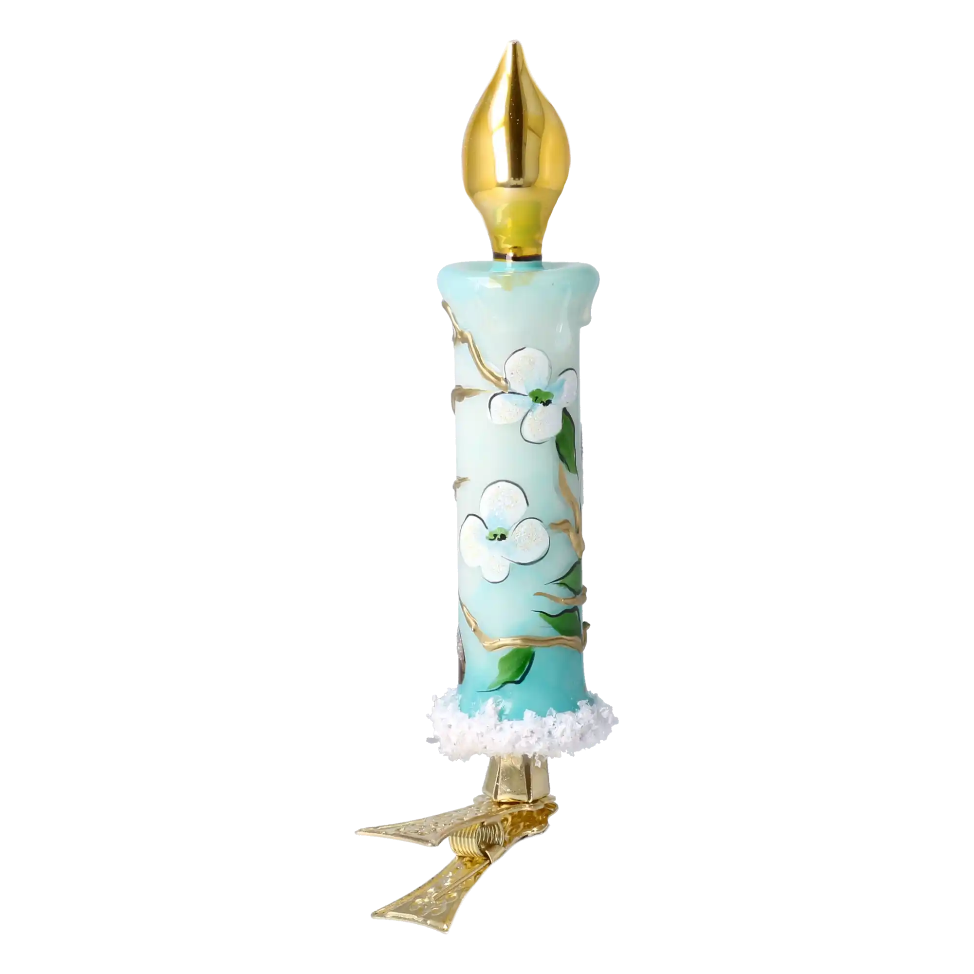 Handmade Winter Cardinal Candle clip Christmas ornament tree decoration