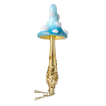 Load image into Gallery viewer, Azure Frost Gilded Mushroom Premium christmas glass ornament 2025-052
