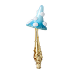 Stately Cerulean Toadstool | Hand-Painted Glass Ornament | Blubom 2025-052