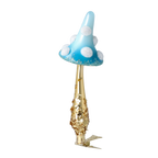 Stately Cerulean Toadstool | Hand-Painted Glass Ornament | Blubom 2025-052