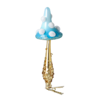 Stately Cerulean Toadstool | Hand-Painted Glass Ornament | Blubom 2025-052