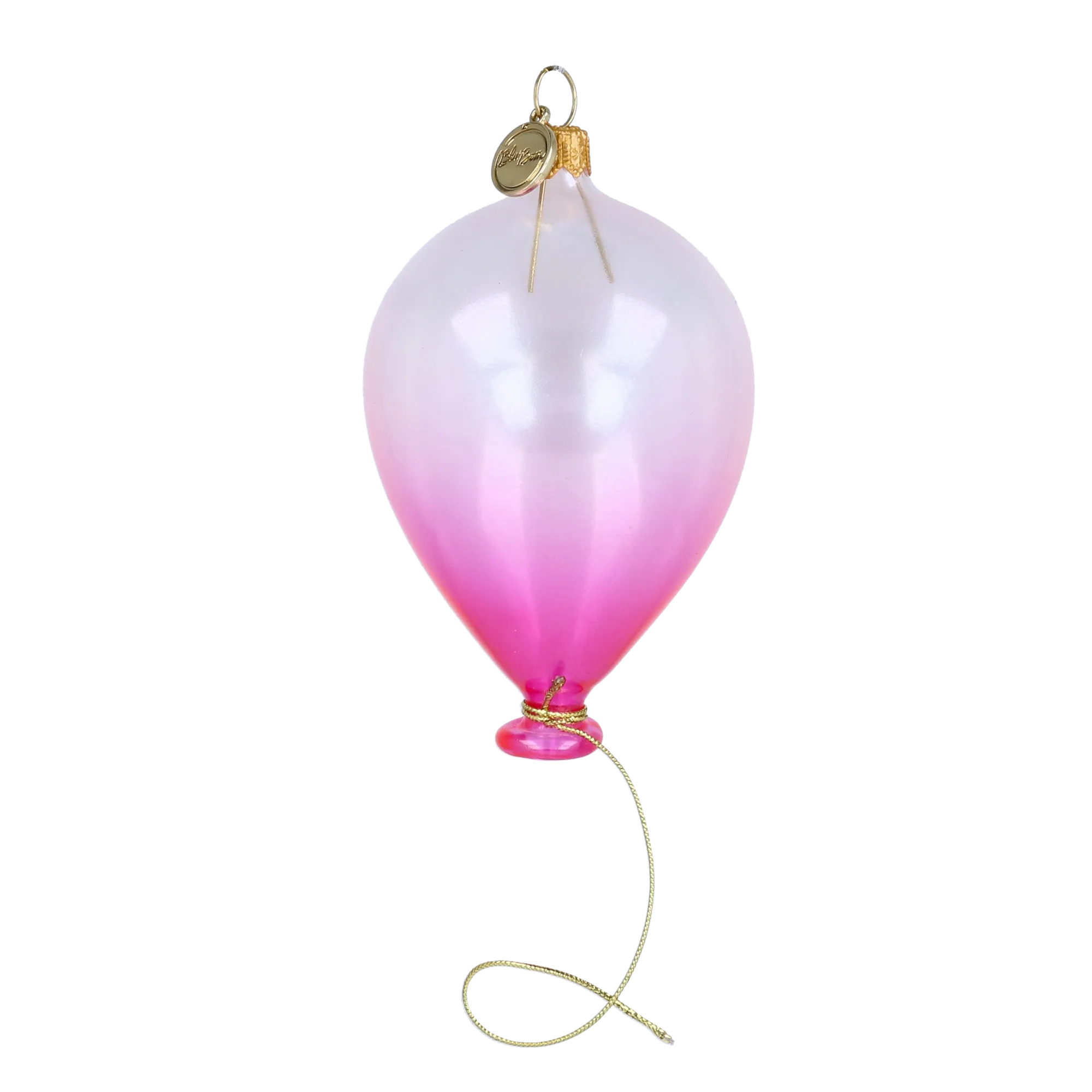 Fuchsia Ombre Balloon Premium christmas glass ornament 2025-079