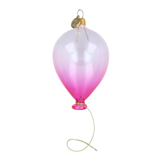 Fuchsia Ombre Balloon Premium christmas glass ornament 2025-079