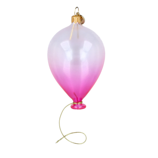 Fuchsia Ombre Balloon Premium christmas glass ornament 2025-079