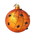 Saffron Midnight Vigil | Hand-Painted Glass Ornament | Blubom 2025-083