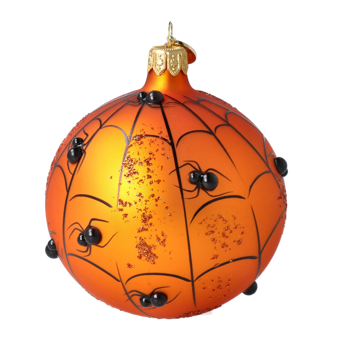 Saffron Midnight Vigil | Hand-Painted Glass Ornament | Blubom 2025-083