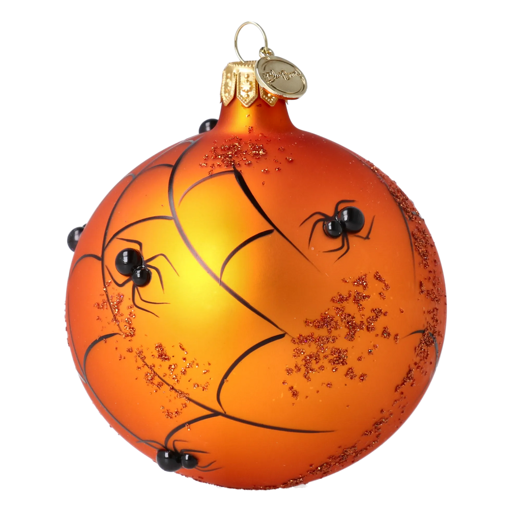 Saffron Midnight Vigil | Hand-Painted Glass Ornament | Blubom 2025-083