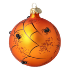 Saffron Midnight Vigil | Hand-Painted Glass Ornament | Blubom 2025-083