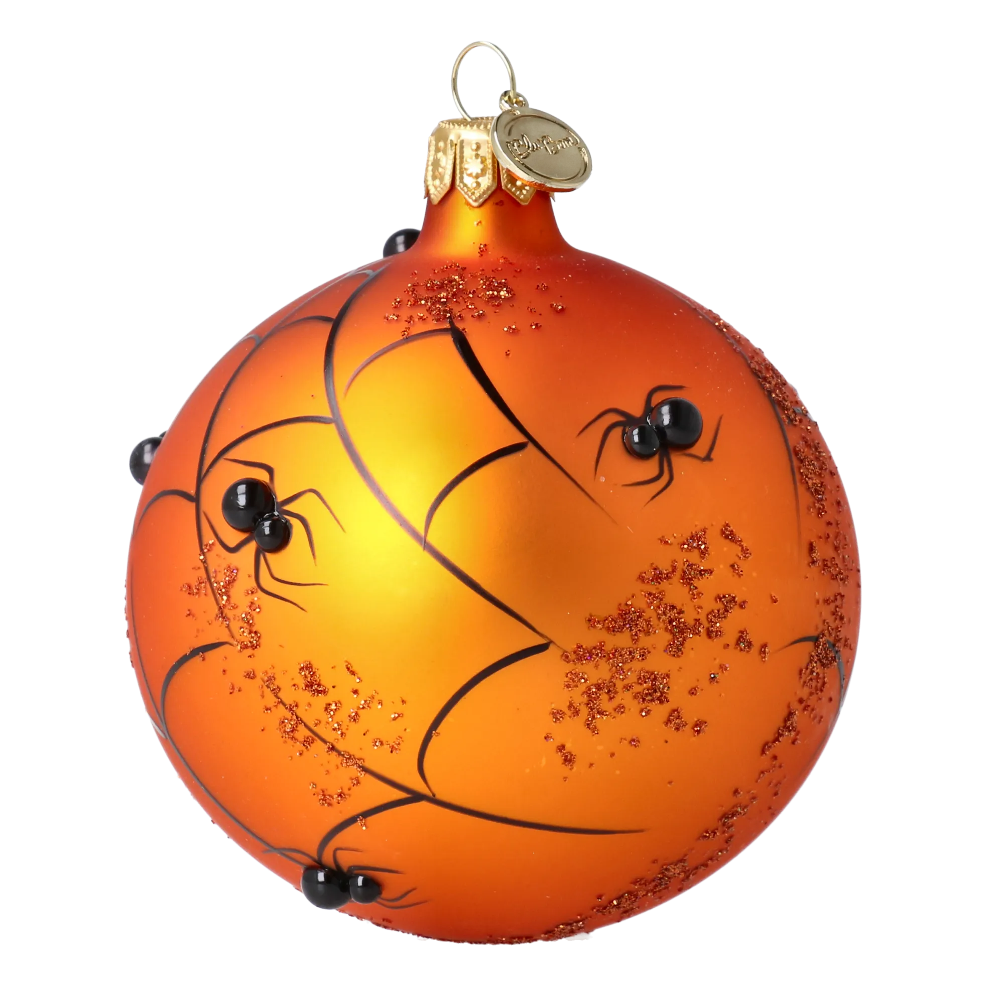 Saffron Midnight Vigil | Hand-Painted Glass Ornament | Blubom 2025-083