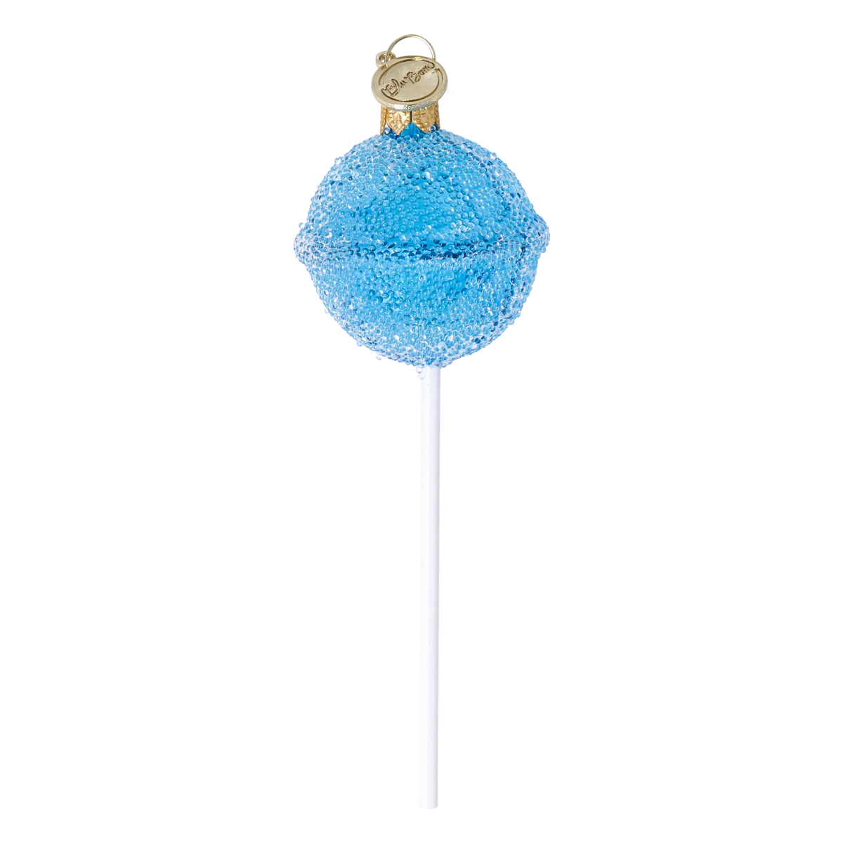Azure Sugar Wand | Hand-Painted Glass Ornament | Blubom 2025-097