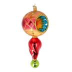 Saffron Solstice | Hand-Painted Glass Ornament | Blubom 2025-113