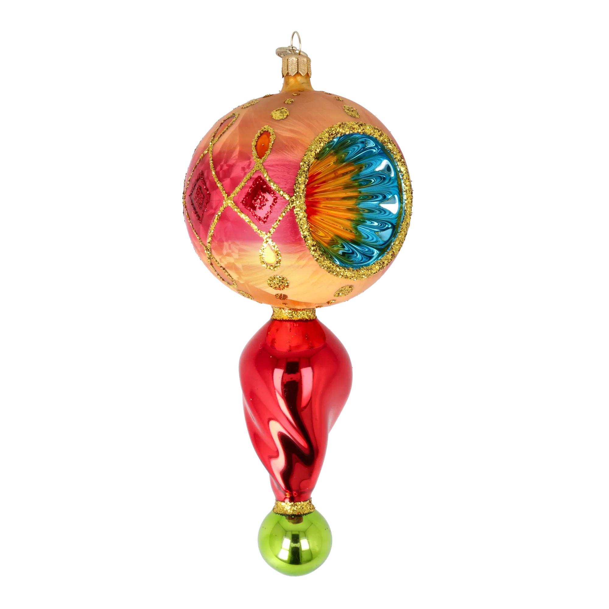 Ruby Elegance Handmade Glass Christmas ornament Retro Glass Reflector Ornament 2025-113