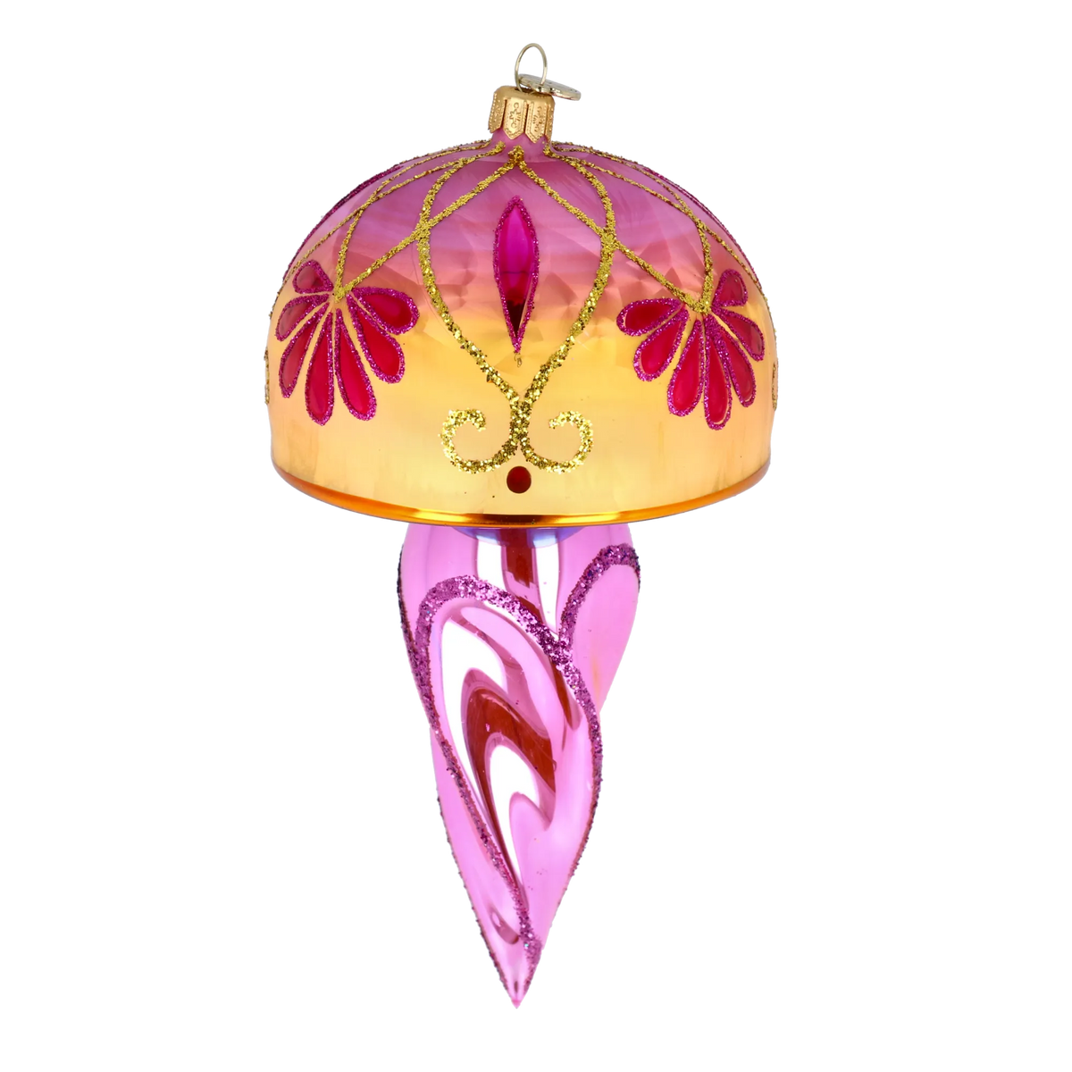 Imperial Orchid Tide | Hand-Painted Glass Ornament | Blubom 2025-114