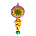 Amber Rose Pulse | Hand-Painted Glass Ornament | Blubom 2025-115