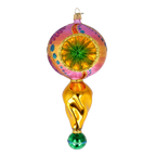 Amber Rose Pulse | Hand-Painted Glass Ornament | Blubom 2025-115