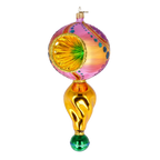 Amber Rose Pulse | Hand-Painted Glass Ornament | Blubom 2025-115