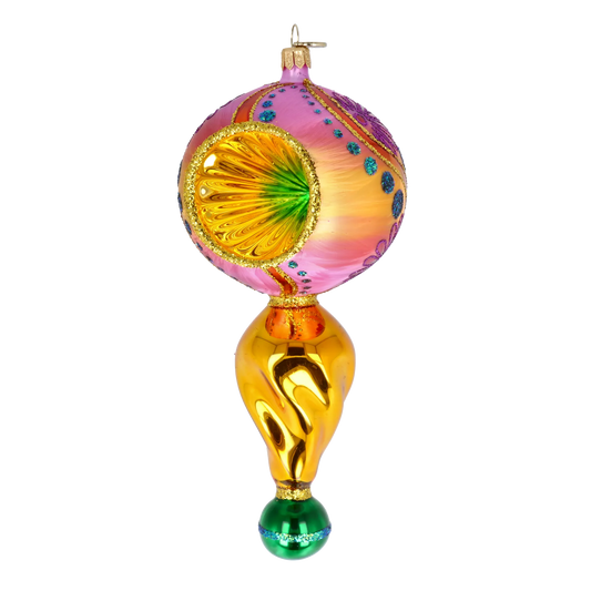 Royal Blossom Handmade Glass Christmas ornament Retro Glass Reflector Ornament 2025-115