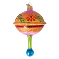 Saffron Meadow Zenith | Hand-Painted Glass Ornament | Blubom 2025-116