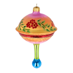 Saffron Meadow Zenith | Hand-Painted Glass Ornament | Blubom 2025-116