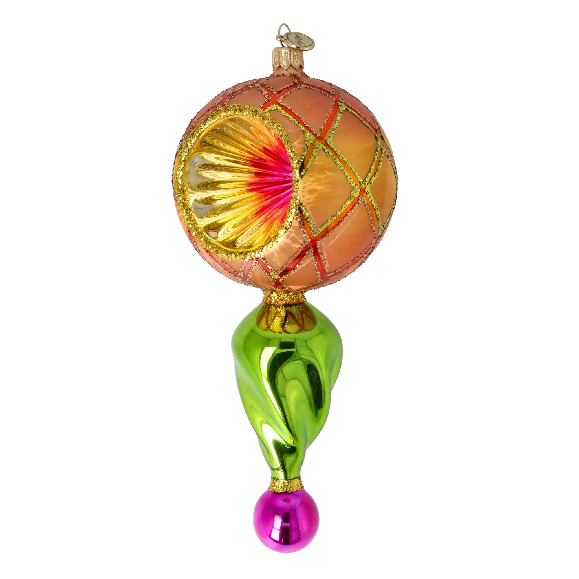 Sunset Glow Handmade Glass Christmas ornament Retro Glass Reflector Ornament 2025-117