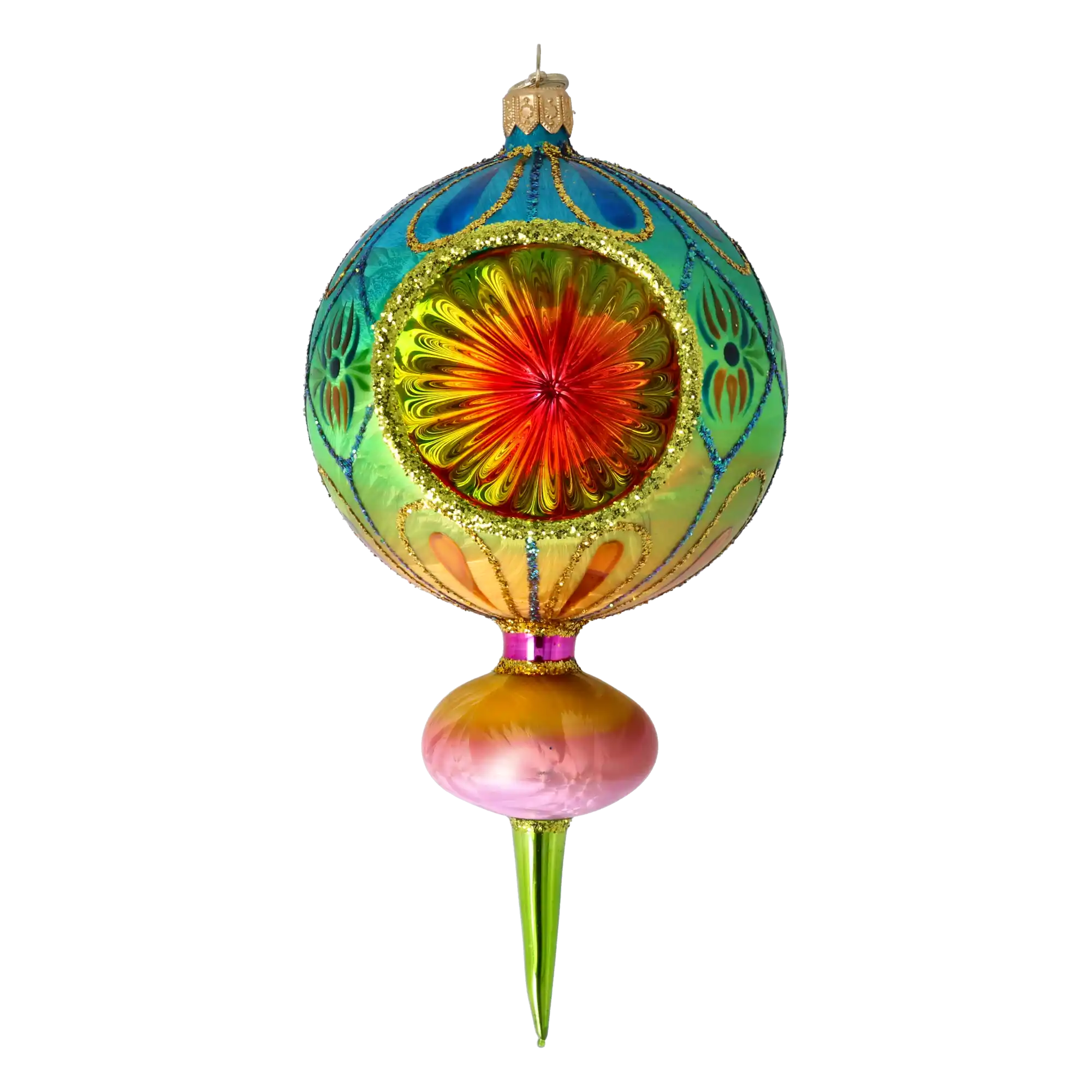 Mystic Aurora Handmade Glass Christmas ornament Retro Glass Reflector Ornament