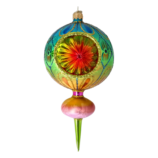 Mystic Aurora Handmade Glass Christmas ornament Retro Glass Reflector Ornament